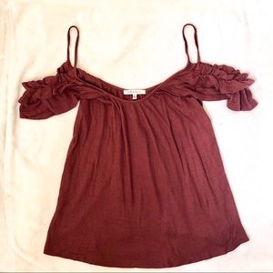 Purple Snow Mauve Off the shoulder Top